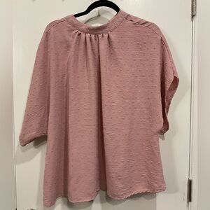 Women's Pink Textured Top